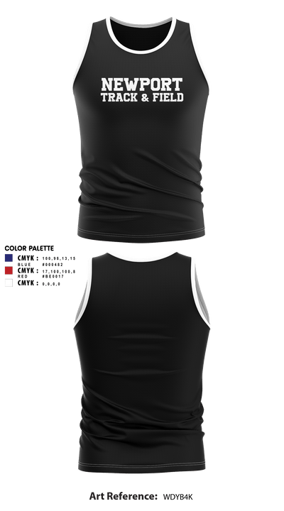 Newport High School Track & Field 49757231 Tank Top - 4