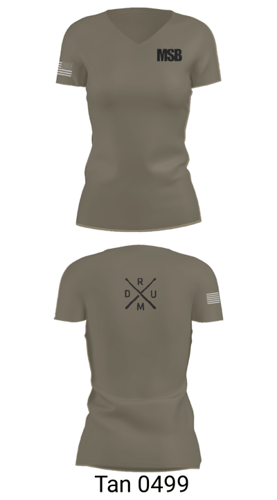 MSB DrumLine 23-24 50749009 Women's Short Sleeve V-neck Shirt - 23