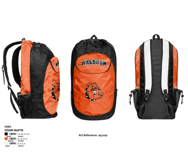 Gear Bag, Waldron High School Track, Track & Field, Teamtime, Team time, sublimation, custom sports apparel, team uniforms, spirit wear, spiritwear, sports uniforms, custom shirts, team store, custom team store, fundraiser sports, apparel fundraiser