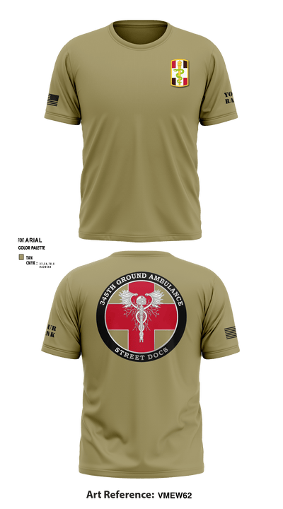 345th MCGA 98196690 Short Sleeve Performance Shirt - 14