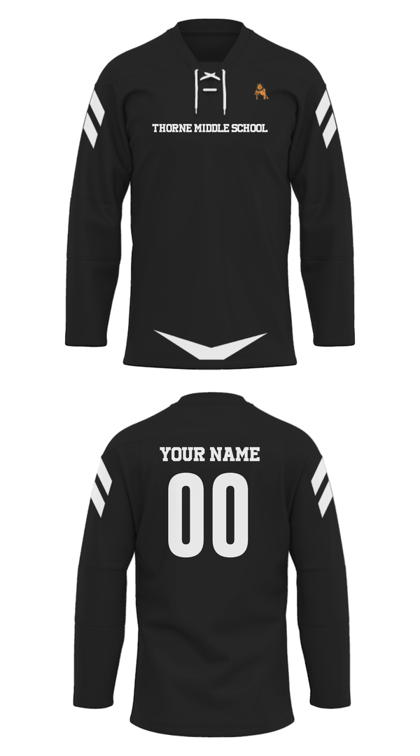 Hockey Jersey, Thorne Middle School, Spirit Store, Teamtime, Team time, sublimation, custom sports apparel, team uniforms, spirit wear, spiritwear, sports uniforms, custom shirts, team store, custom team store, fundraiser sports, apparel fundraiser