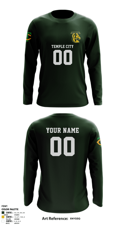 Temple City High School Volleyball 8349328 Long Sleeve Performance Shirt - 2