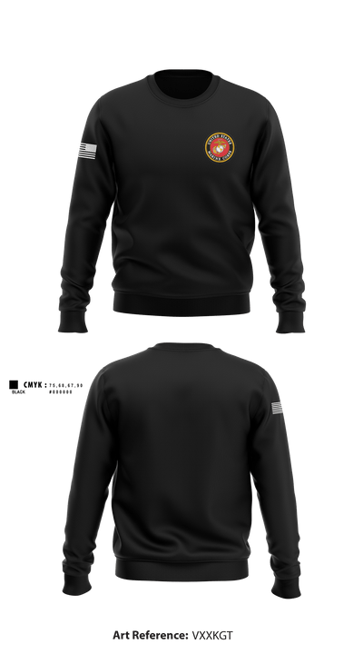 3rd Battalion 6th Marines Kilo Company 45058501 Crew Neck Sweatshirt - 1