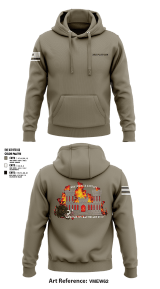 Hoodie, 3rd Platoon, Army, Teamtime, Team time, sublimation, custom sports apparel, team uniforms, spirit wear, spiritwear, sports uniforms, custom shirts, team store, custom team store, fundraiser sports, apparel fundraiser