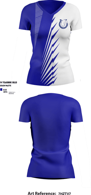 Women's Short Sleeve Vneck Shirt, Sanford H Calhoun High School Track and Field, Track & Field, Teamtime, Team time, sublimation, custom sports apparel, team uniforms, spirit wear, spiritwear, sports uniforms, custom shirts, team store, custom team store, fundraiser sports, apparel fundraiser