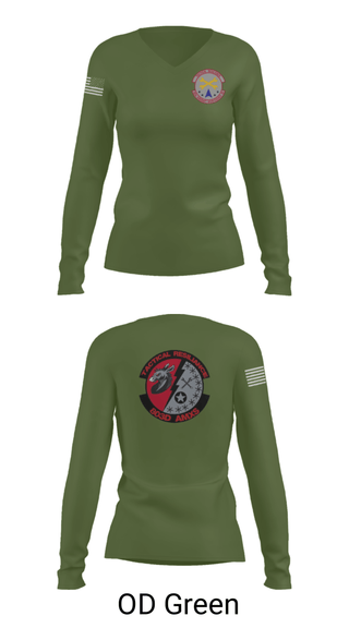 Women's Long Sleeve Vneck Shirt, , Air Force, Teamtime, Team time, sublimation, custom sports apparel, team uniforms, spirit wear, spiritwear, sports uniforms, custom shirts, team store, custom team store, fundraiser sports, apparel fundraiser