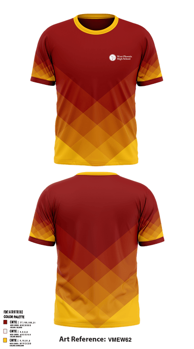 West Phoenix High School 87034045 Short Sleeve Performance Shirt - 1