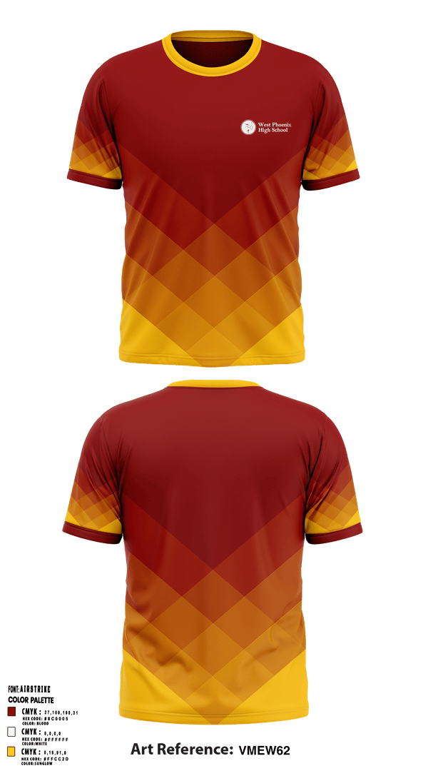 Short Sleeve Performance Shirt, West Phoenix High School, Spirit Store, Teamtime, Team time, sublimation, custom sports apparel, team uniforms, spirit wear, spiritwear, sports uniforms, custom shirts, team store, custom team store, fundraiser sports, apparel fundraiser
