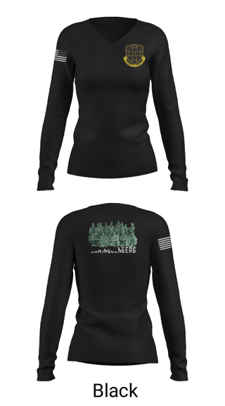 Women's Long Sleeve Vneck Shirt, , Army, Teamtime, Team time, sublimation, custom sports apparel, team uniforms, spirit wear, spiritwear, sports uniforms, custom shirts, team store, custom team store, fundraiser sports, apparel fundraiser