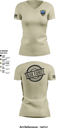 Crime Reduction Task Force 47911352 Women's Short Sleeve V-neck Shirt - 5