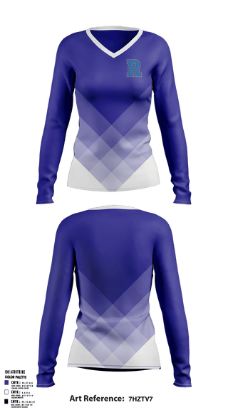 Women's Long Sleeve Vneck Shirt, Rochester High School, Spirit Store, Teamtime, Team time, sublimation, custom sports apparel, team uniforms, spirit wear, spiritwear, sports uniforms, custom shirts, team store, custom team store, fundraiser sports, apparel fundraiser