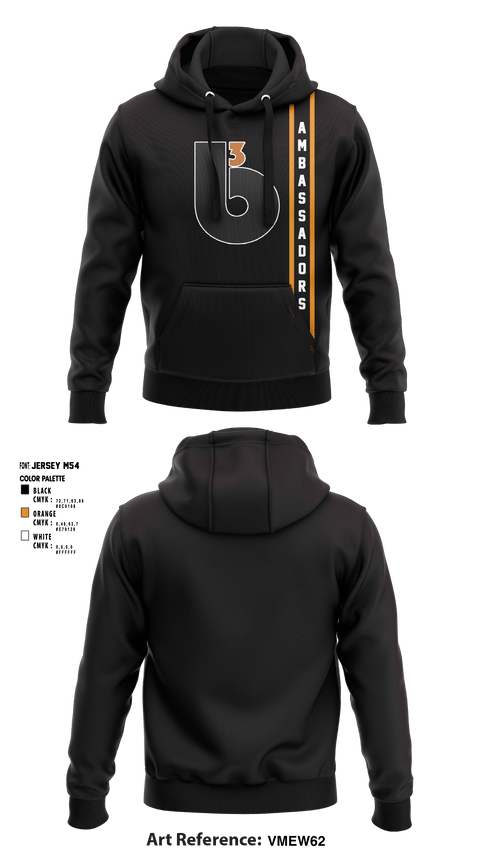 Hoodie, B3 Ambassadors, Men's Basketball, Teamtime, Team time, sublimation, custom sports apparel, team uniforms, spirit wear, spiritwear, sports uniforms, custom shirts, team store, custom team store, fundraiser sports, apparel fundraiser