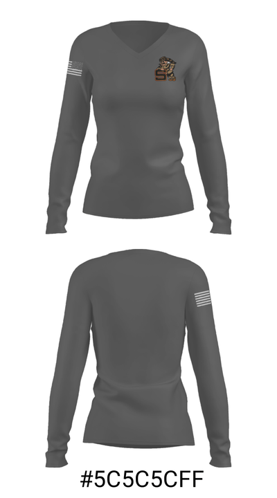 Simi Valley High School Golf 88506895 Women's Long Sleeve V-neck Shirt - 36