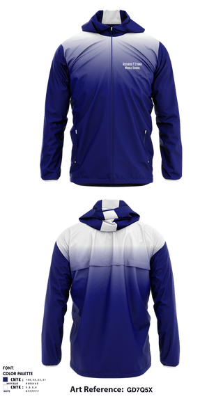 Windbreaker, Richard T Stank Middle School, Spirit Store, Teamtime, Team time, sublimation, custom sports apparel, team uniforms, spirit wear, spiritwear, sports uniforms, custom shirts, team store, custom team store, fundraiser sports, apparel fundraiser