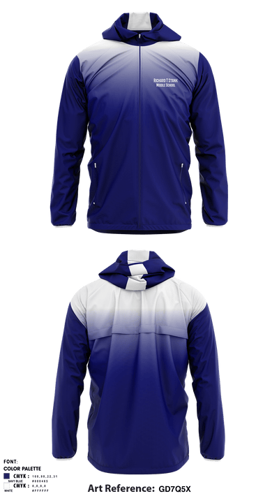 Richard T Stank Middle School 34647869 Windbreaker - 1