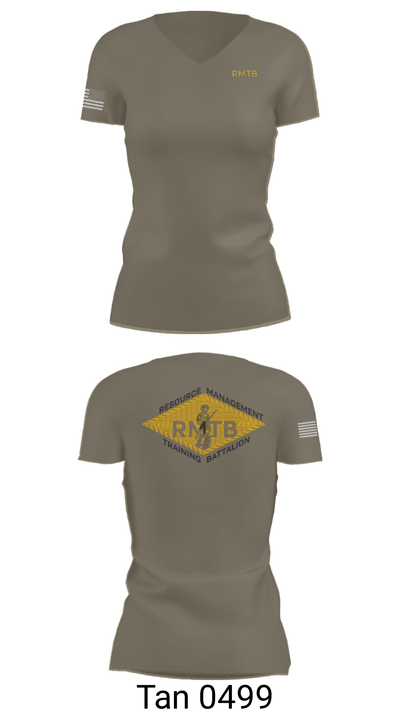 Resource Management Training Battalion 37478088 Women's Short Sleeve V-neck Shirt - 23