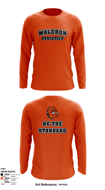 Waldron High School Track 38428946 Long Sleeve Performance Shirt - 6