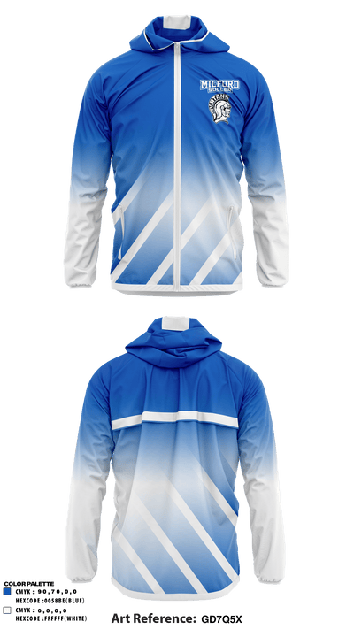 Milford High School Soccer 34079383 Windbreaker - 1