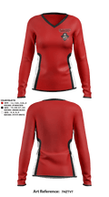 Plainview High School Basketball 35439841 Women's Long Sleeve V-neck Shirt - 1