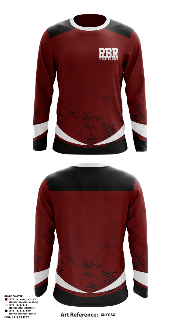 Long Sleeve Performance Shirt, RBR Field Hockey, Field Hockey, Teamtime, Team time, sublimation, custom sports apparel, team uniforms, spirit wear, spiritwear, sports uniforms, custom shirts, team store, custom team store, fundraiser sports, apparel fundraiser