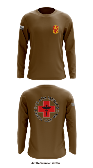 Long Sleeve Performance Shirt, Medics, 1-43 ADA, Army, Teamtime, Team time, sublimation, custom sports apparel, team uniforms, spirit wear, spiritwear, sports uniforms, custom shirts, team store, custom team store, fundraiser sports, apparel fundraiser