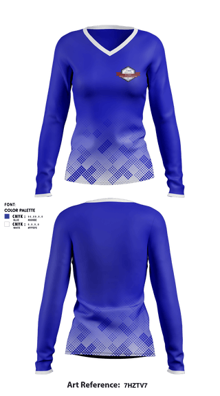 Women's Long Sleeve Vneck Shirt, Broward Math And Science Schools, Spirit Store, Teamtime, Team time, sublimation, custom sports apparel, team uniforms, spirit wear, spiritwear, sports uniforms, custom shirts, team store, custom team store, fundraiser sports, apparel fundraiser