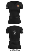 C Co. 1-160 Infantry 40456351 Women's Short Sleeve V-neck Shirt - 19