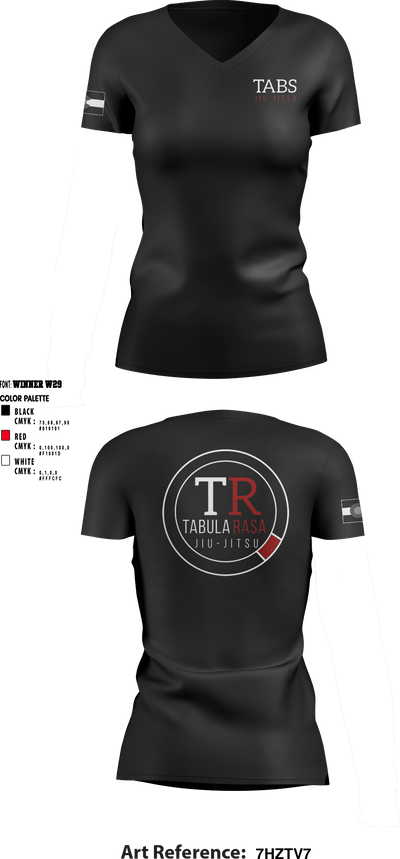 Tabula Rasa Brazilian Jiu-Jitsu 7271775 Women's Short Sleeve V-neck Shirt - 1