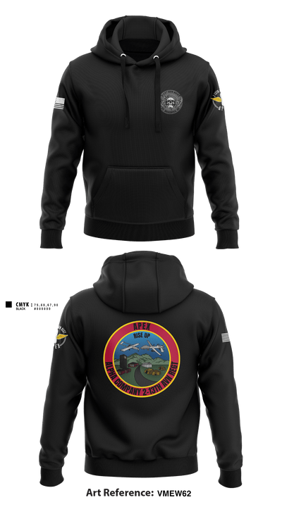 A Co, 2-13th AVN REGT 95713396 Hoodie - 1