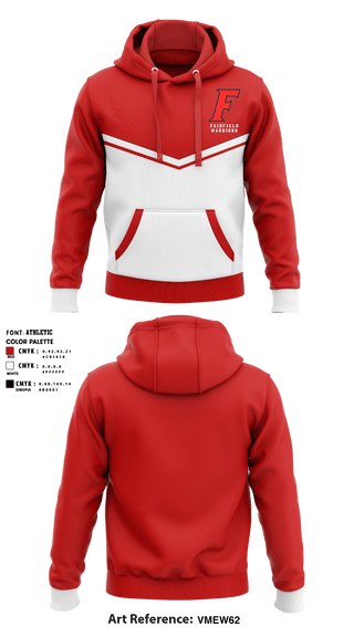Hoodie, Fairfield Warriors, Spirit Store, Teamtime, Team time, sublimation, custom sports apparel, team uniforms, spirit wear, spiritwear, sports uniforms, custom shirts, team store, custom team store, fundraiser sports, apparel fundraiser