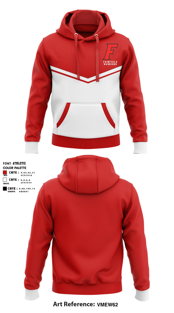 Hoodie, Fairfield Warriors, Spirit Store, Teamtime, Team time, sublimation, custom sports apparel, team uniforms, spirit wear, spiritwear, sports uniforms, custom shirts, team store, custom team store, fundraiser sports, apparel fundraiser
