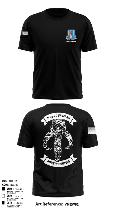 Bravo Company 205th MI Battalion 3955408 Short Sleeve Performance Shirt - 55