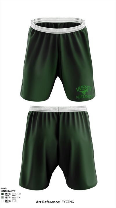 West Junior High School 88605440 Athletic Shorts With Pockets - 1