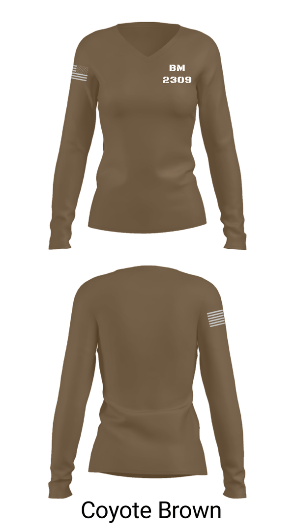 Women's Long Sleeve Vneck Shirt, , Coast Guard, Teamtime, Team time, sublimation, custom sports apparel, team uniforms, spirit wear, spiritwear, sports uniforms, custom shirts, team store, custom team store, fundraiser sports, apparel fundraiser