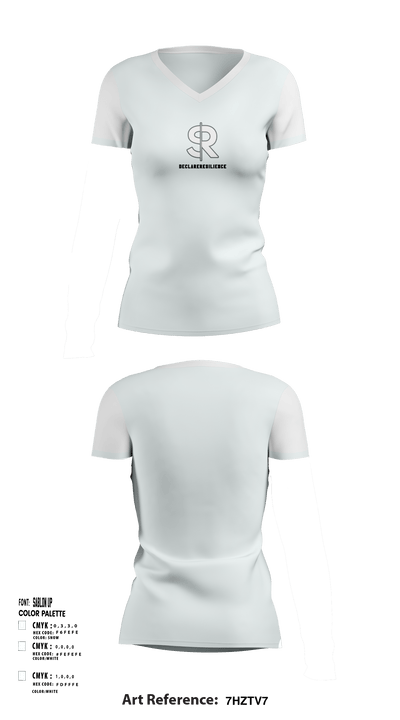 Declareresilience 29786445 Women's Short Sleeve V-neck Shirt - 1