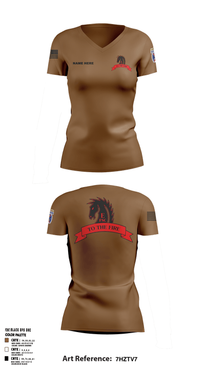 Echo FSC Stampede 7th Eng 46267386 Women's Short Sleeve V-neck Shirt - 12