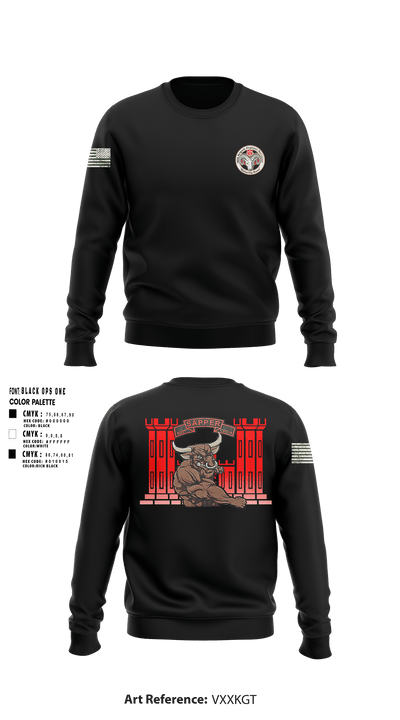 B Co 70th BEB937th CEC-A 889469 Crew Neck Sweatshirt - 1