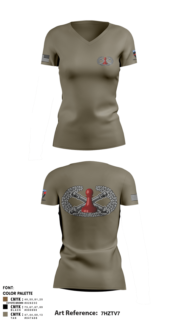 Women's Short Sleeve Vneck Shirt, , National Guard, Teamtime, Team time, sublimation, custom sports apparel, team uniforms, spirit wear, spiritwear, sports uniforms, custom shirts, team store, custom team store, fundraiser sports, apparel fundraiser