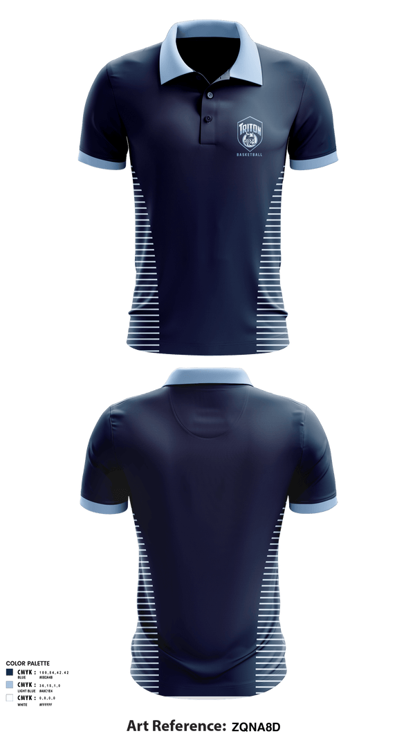 Short Sleeve Performance Polo, Triton Youth Basketball, Men's Basketball, Teamtime, Team time, sublimation, custom sports apparel, team uniforms, spirit wear, spiritwear, sports uniforms, custom shirts, team store, custom team store, fundraiser sports, apparel fundraiser