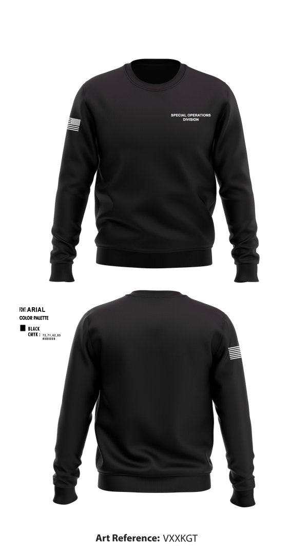 Crew Neck Sweatshirt, Special Operations Division, Police, Teamtime, Team time, sublimation, custom sports apparel, team uniforms, spirit wear, spiritwear, sports uniforms, custom shirts, team store, custom team store, fundraiser sports, apparel fundraiser
