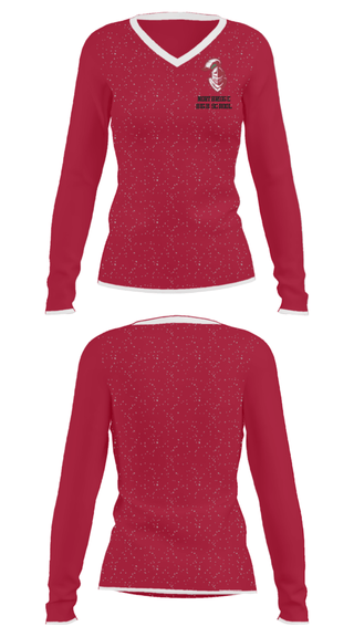 Women's Long Sleeve Vneck Shirt, Northridge High School, Spirit Store, Teamtime, Team time, sublimation, custom sports apparel, team uniforms, spirit wear, spiritwear, sports uniforms, custom shirts, team store, custom team store, fundraiser sports, apparel fundraiser