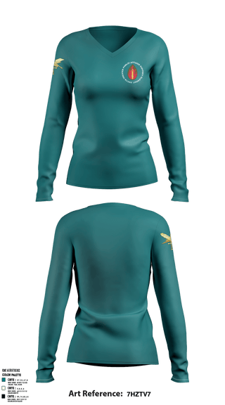 Women's Long Sleeve Vneck Shirt, 205th TPASE, , Teamtime, Team time, sublimation, custom sports apparel, team uniforms, spirit wear, spiritwear, sports uniforms, custom shirts, team store, custom team store, fundraiser sports, apparel fundraiser