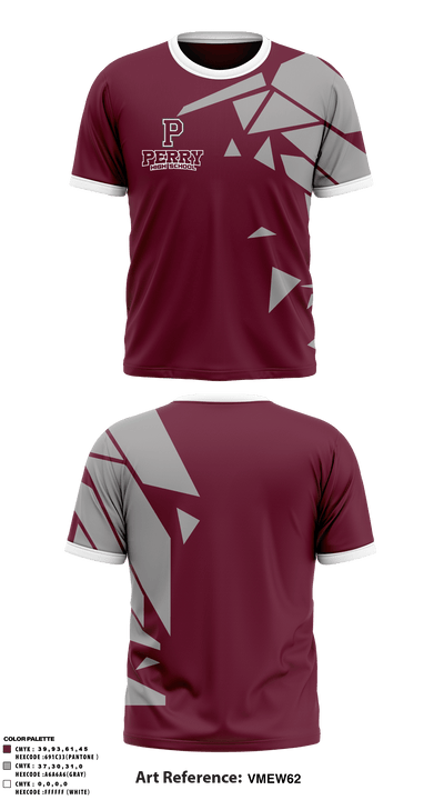 Perry High School 43472563 Short Sleeve Performance Shirt - 1