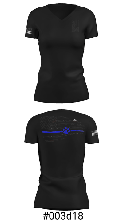 K-9 Crew 23249589 Women's Short Sleeve V-neck Shirt - 19