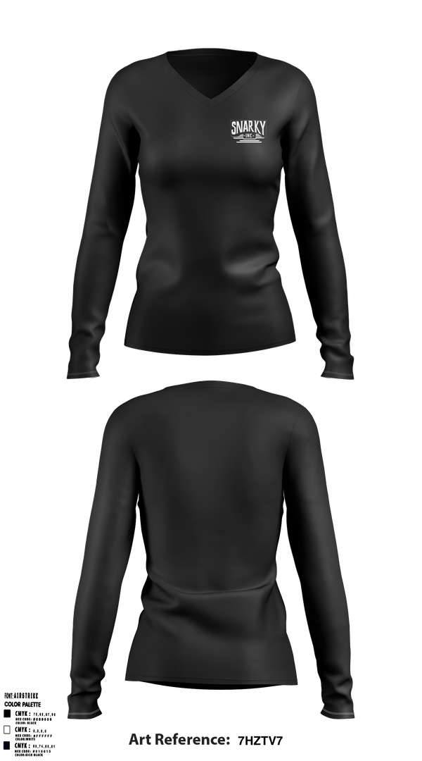 Women's Long Sleeve Vneck Shirt, Snarky inc., , Teamtime, Team time, sublimation, custom sports apparel, team uniforms, spirit wear, spiritwear, sports uniforms, custom shirts, team store, custom team store, fundraiser sports, apparel fundraiser