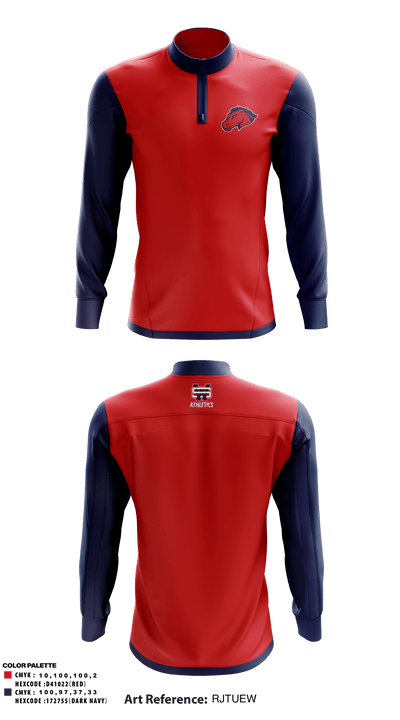 University of the Southwest Baseball 45353519 Quarter Zip Jacket - 1