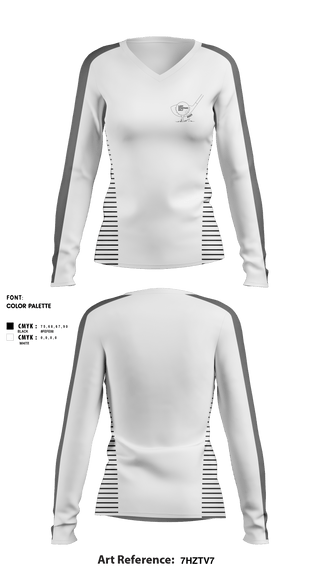 Women's Long Sleeve Vneck Shirt, Moberly High School Golf, Golf, Teamtime, Team time, sublimation, custom sports apparel, team uniforms, spirit wear, spiritwear, sports uniforms, custom shirts, team store, custom team store, fundraiser sports, apparel fundraiser