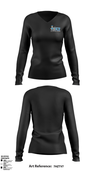 Women's Long Sleeve Vneck Shirt, AZ AIR DUCT CLEANING, , Teamtime, Team time, sublimation, custom sports apparel, team uniforms, spirit wear, spiritwear, sports uniforms, custom shirts, team store, custom team store, fundraiser sports, apparel fundraiser