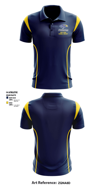Bow High School Hockey 89275708 Short Sleeve Performance Polo - 1