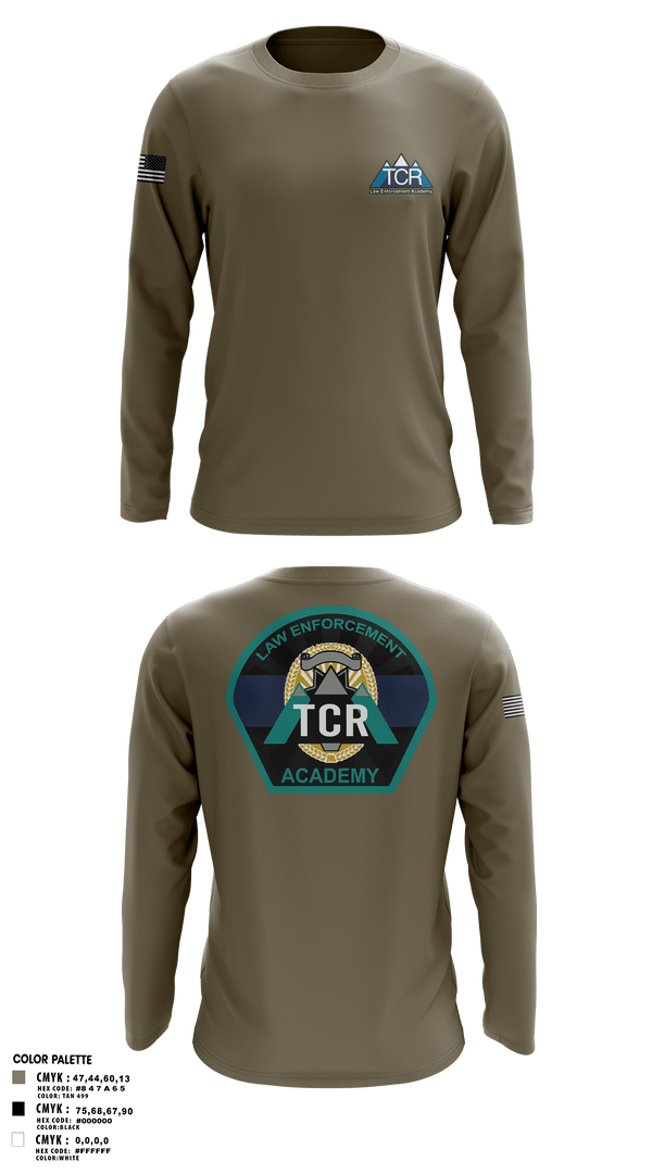 Long Sleeve Performance Shirt, TCR LE ACADEMY, Police, Teamtime, Team time, sublimation, custom sports apparel, team uniforms, spirit wear, spiritwear, sports uniforms, custom shirts, team store, custom team store, fundraiser sports, apparel fundraiser